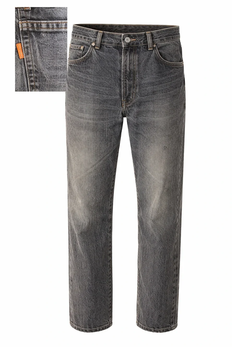 Levi’s 505 Vintage Orange Tab USA Straight Leg Denim Jeans Faded Black W34 L30